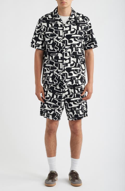 Didicot Squiggle Geo Cotton Camp Shirt