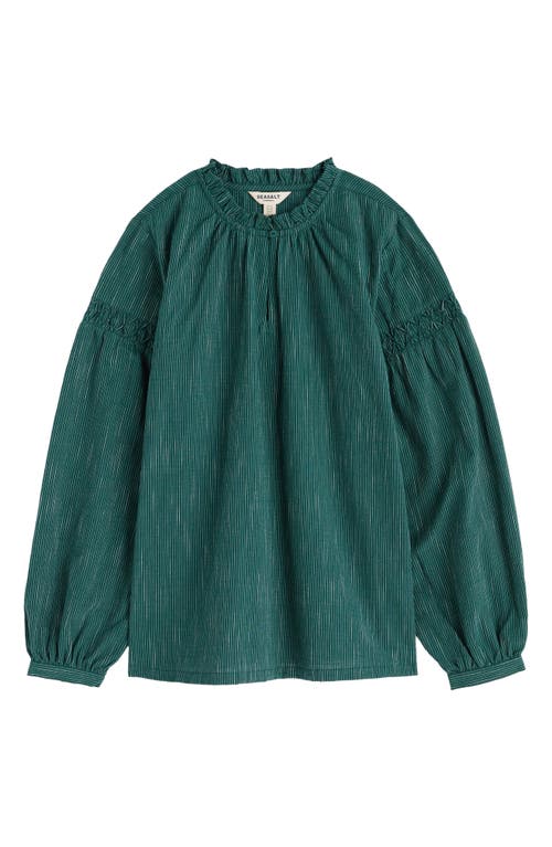 Seasalt Cornwall Gwel Organic Cotton Peasant Top In Green
