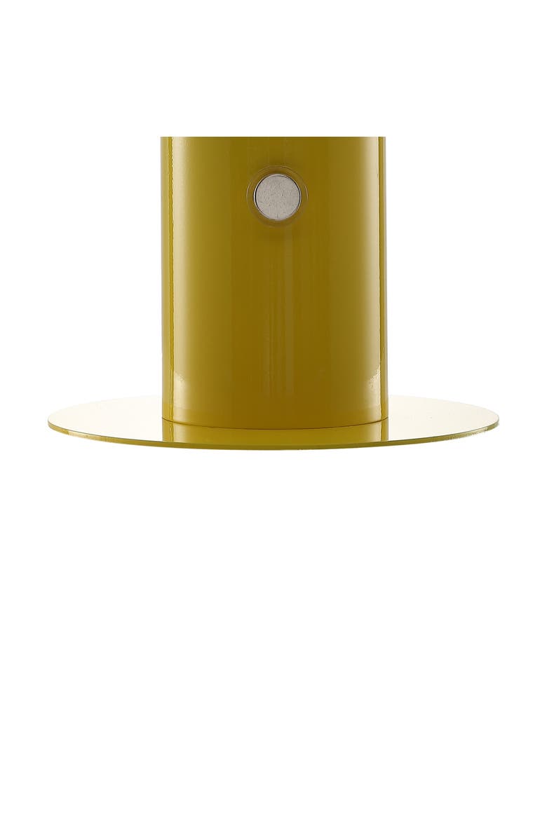 Boletus Contemporary Bohemian Rechargeable/Cordless Iron Integrated Portable LED Mushroom Table Lamp, Alternate, color, Yellow