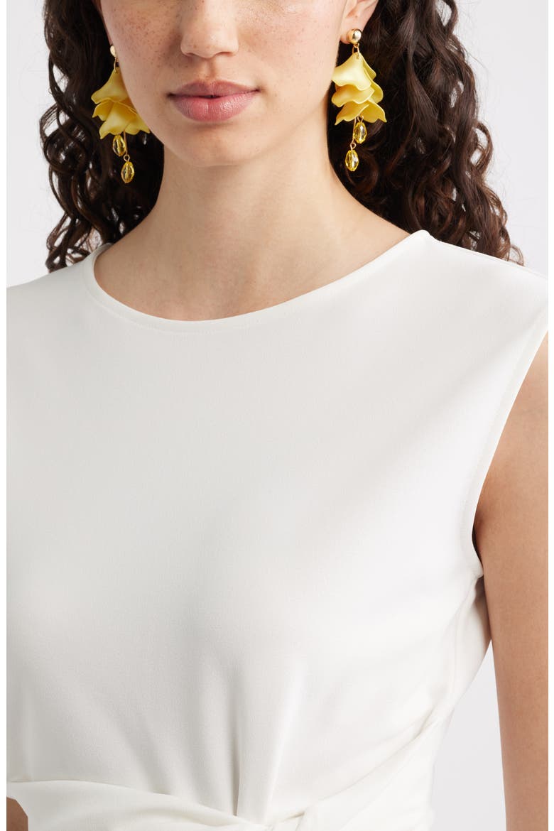 Petal Chandelier Drop Earrings, Alternate, color, YELLOW- GOLD