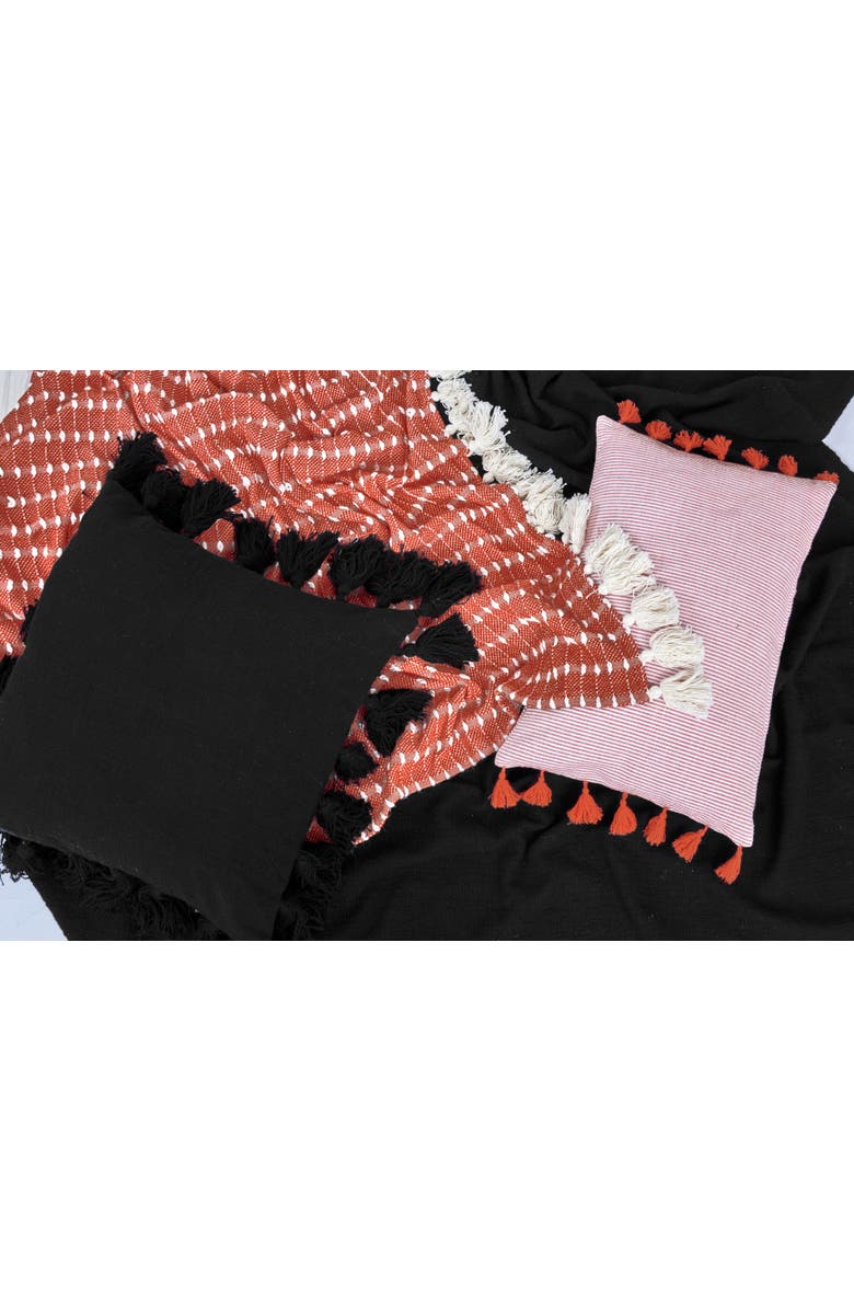 carol & frank Devin Solid Cotton Decorative Throw Pillow, GET, Alternate, color, Black