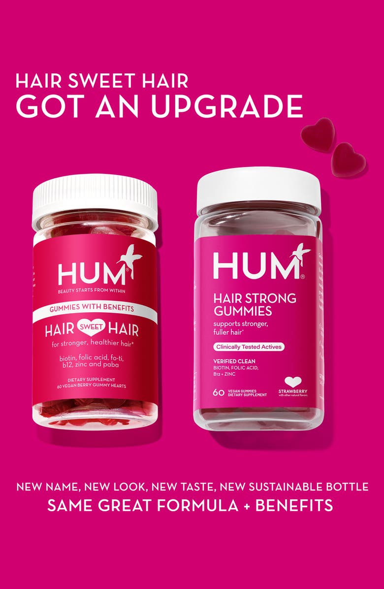 Hum Nutrition Hair Strong Gummies for Stronger and Fuller Hair, Alternate, color,