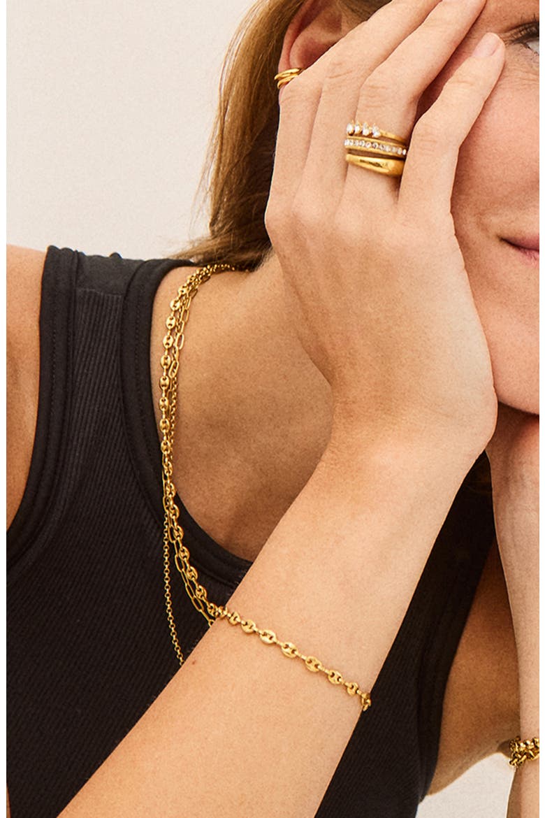 Greta Set of 3 Waterproof Ring Set, Alternate, color, GOLD