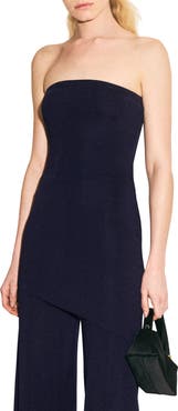 MANGO Strapless Asymmetric Knit Top