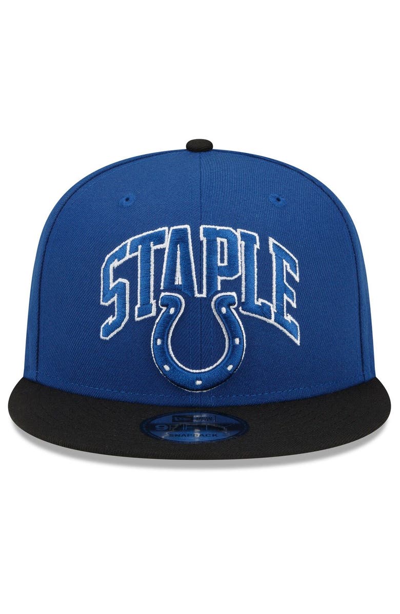 New Era x Staple Men's New Era Royal/White Indianapolis Colts NFL x Staple Collection 9FIFTY Snapback Adjustable Hat, Alternate, color, 
