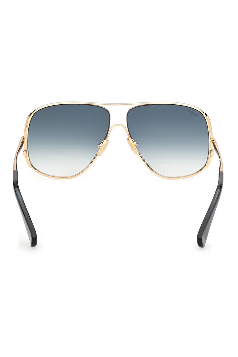 60mm Pilot Sunglasses, Alternate, color, GOLD STRIPED PETROL / PETROL