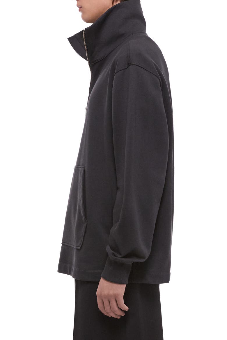 Quarter Zip Sweatshirt, Alternate, color, VINTAGE BLACK