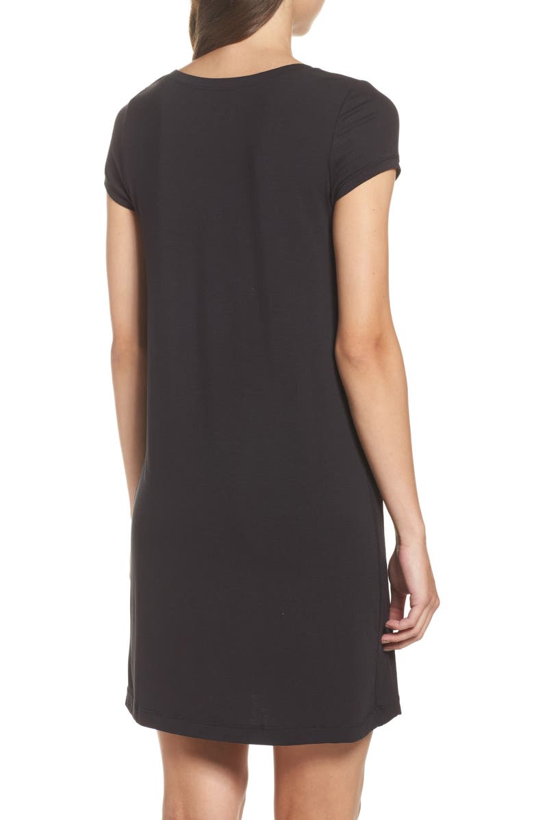 DKNY 'City Essentials' V-Neck Sleep Shirt, Alternate, color, 