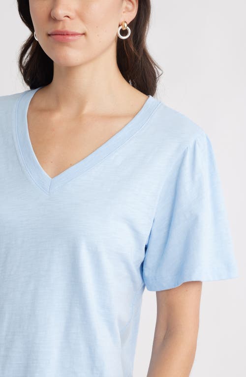 Caslonr Caslon(r) Bell Sleeve V-neck T-shirt In Blue