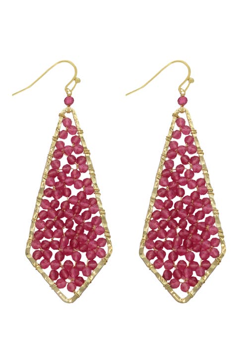 Crystal Diamond Drop Earrings