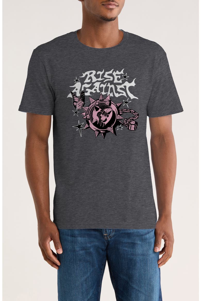 Rise Against Landmine Graphic T-Shirt, Main, color, DARK HEATHER