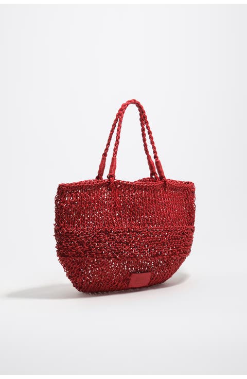 Leather Flat Shoulder Bag