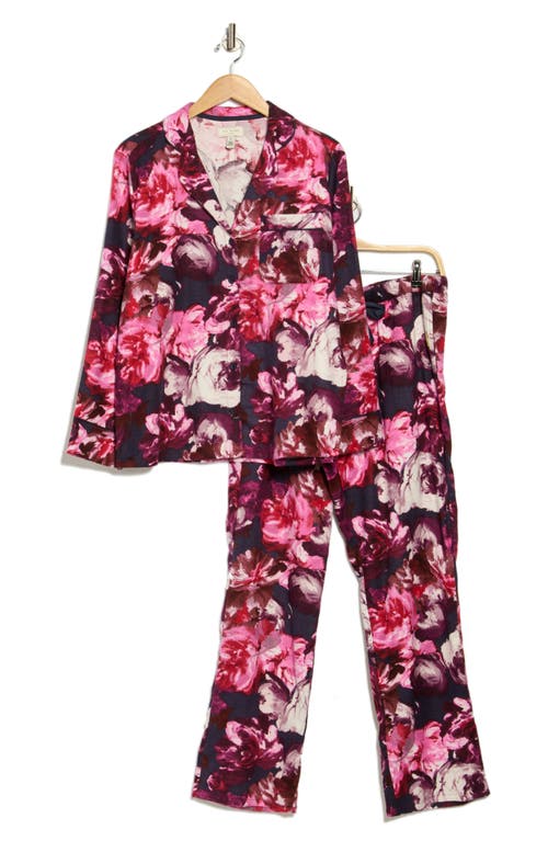 Ted Baker London Flannel Long Pajamas In Pink
