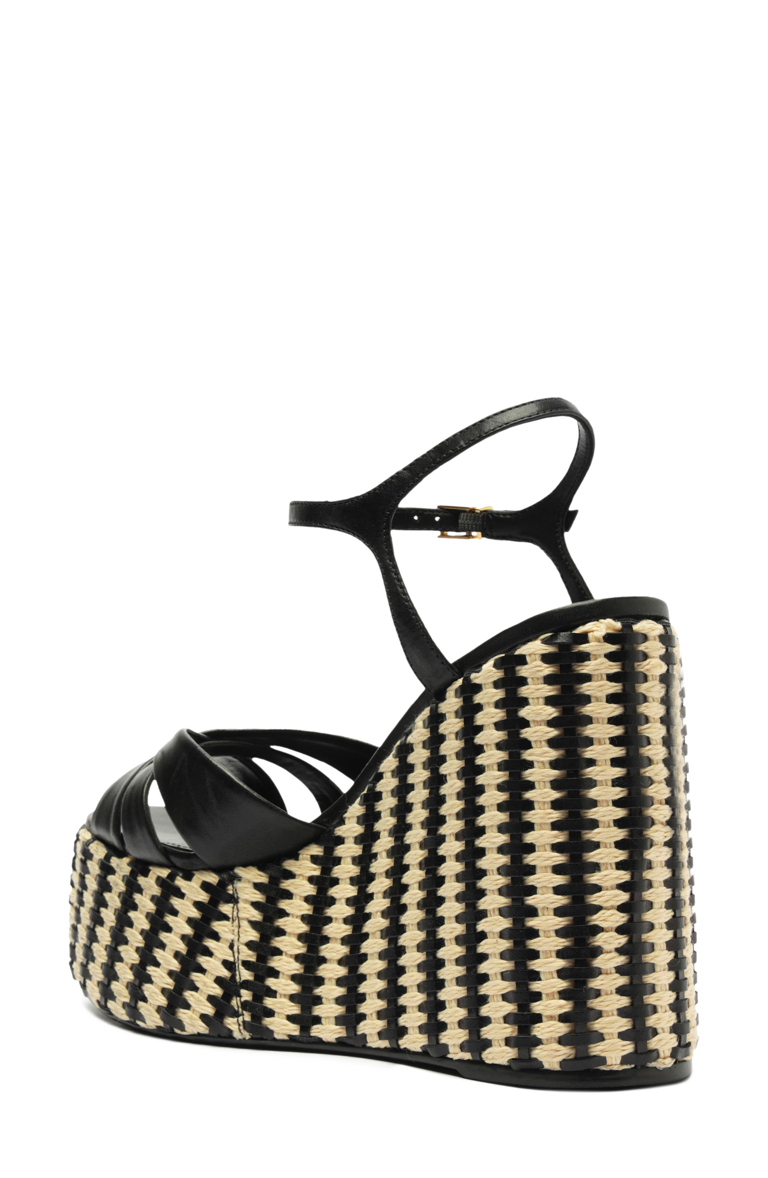 Schutz Keefa Ankle Strap Platform Wedge Sandal, Alternate, color, 