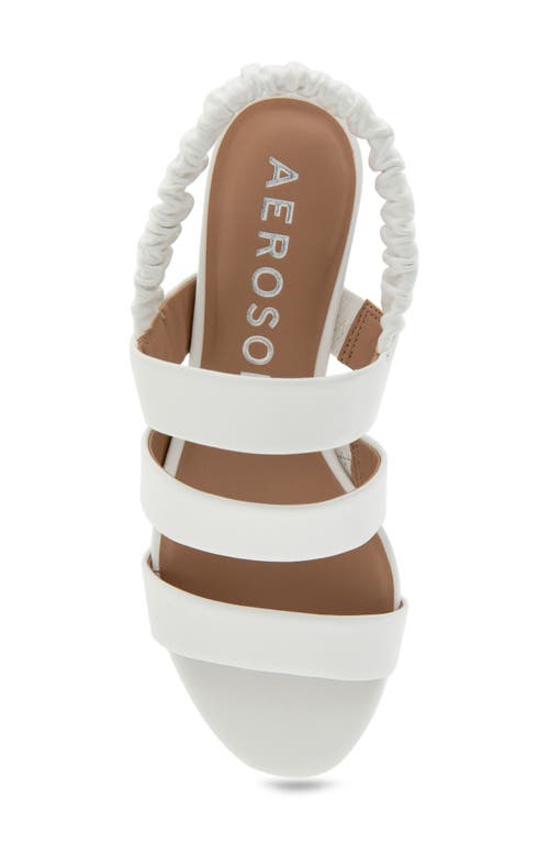 Shop Aerosoles Clarissa Slingback Sandal In White Leather