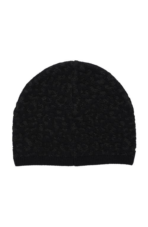 Lauren Ralplh Lauren Ocelot Knit Hat In Black