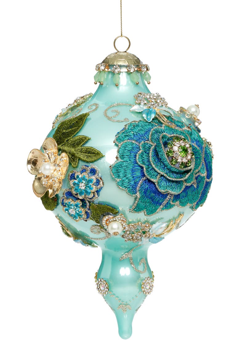 Kings Jewel Extra Fancy Finial Ornament, Turquoise, Main, color, Turquoise
