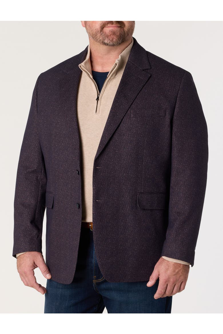 Big & Tall Marled Sport Coat, Main, color, BURGUNDY