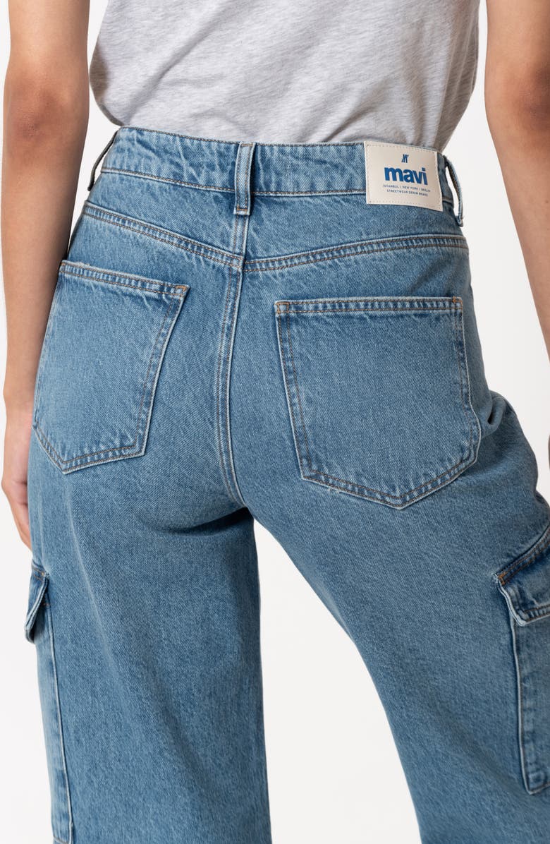 Mavi Jeans Carina Cargo Jeans, Alternate, color, Light Used Street