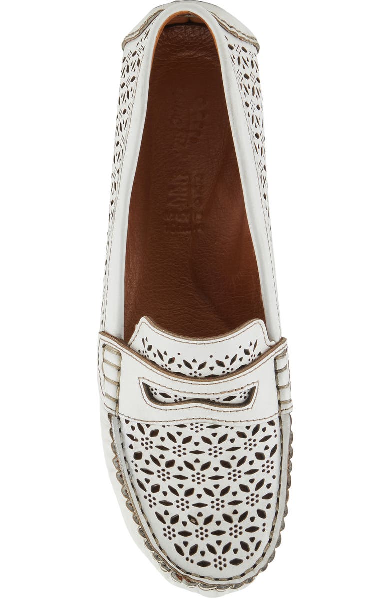 Spring Step Crain Driving Penny Loafer, Alternate, color, White