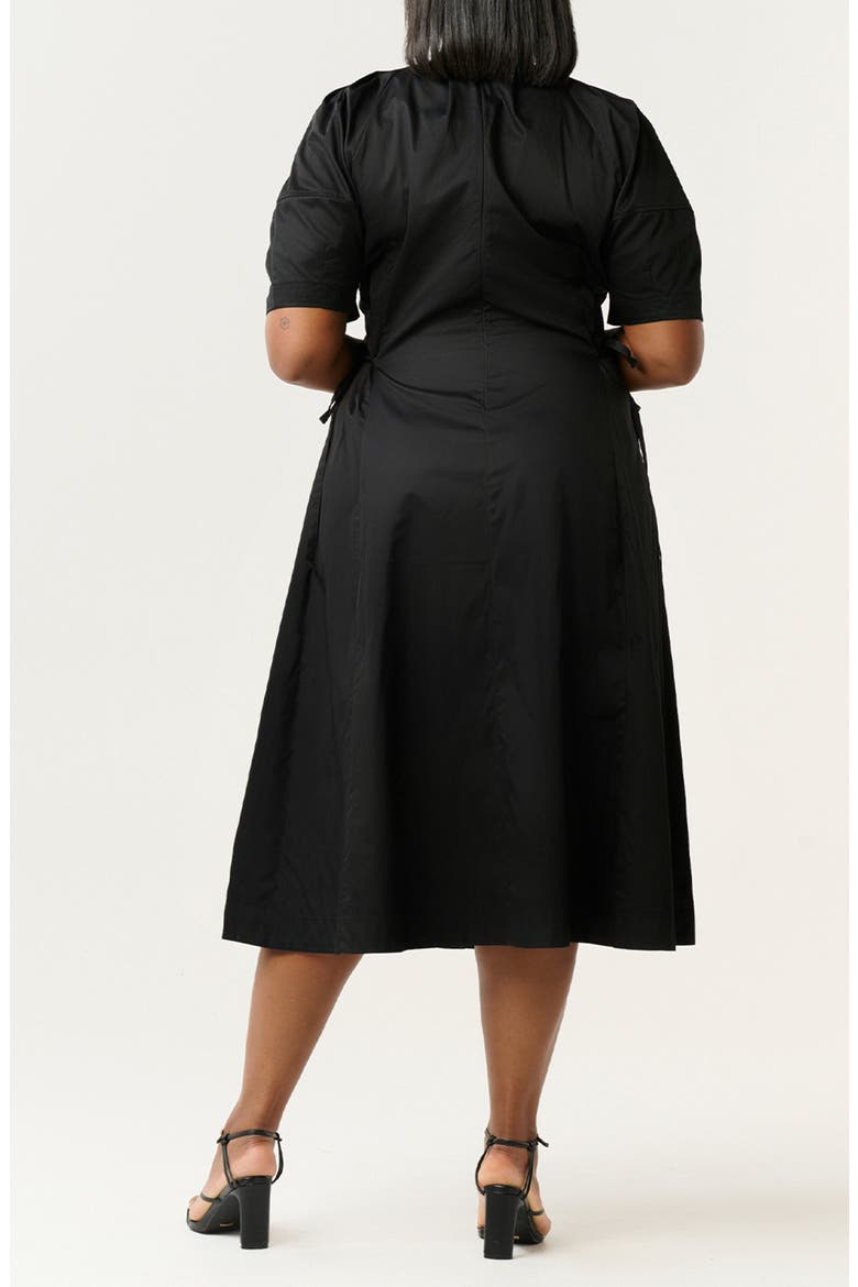 Kyah Faux Wrap Dress, Alternate, color, BLACK