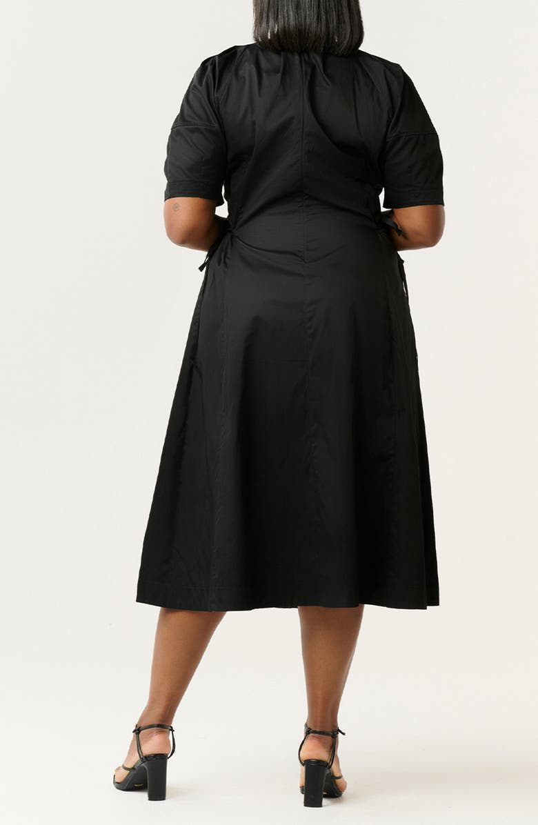 Estelle Kyah Faux Wrap Dress, Alternate, color, Black