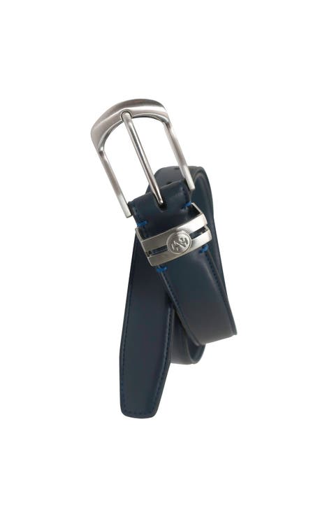 Golf Stretch Comfort Leather Belt Metal Keeper