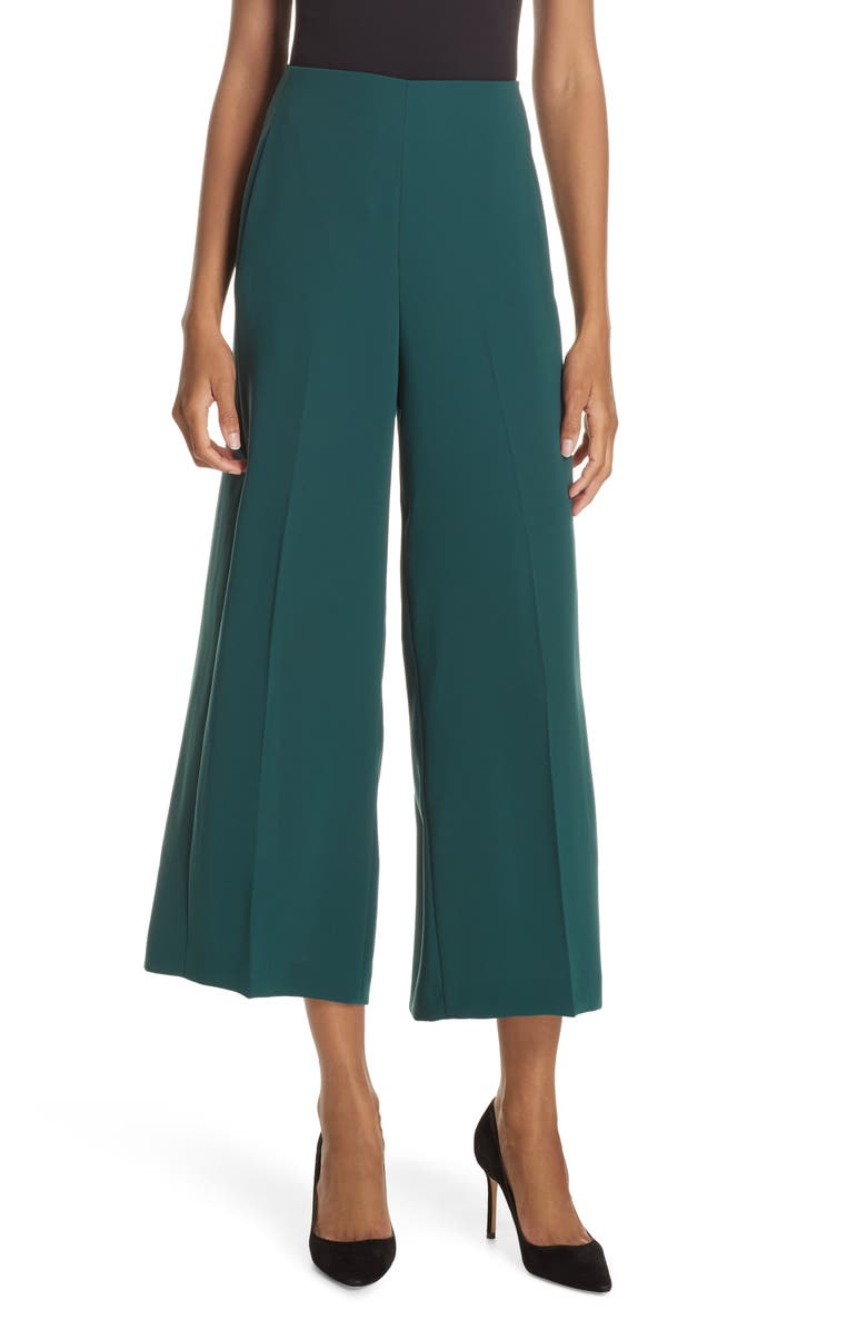BOSS Trimala Wide Leg Crop Pants, Main, color, 