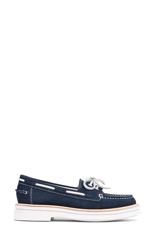 Shop Donald Pliner Lillith Boat Shoe In Navy