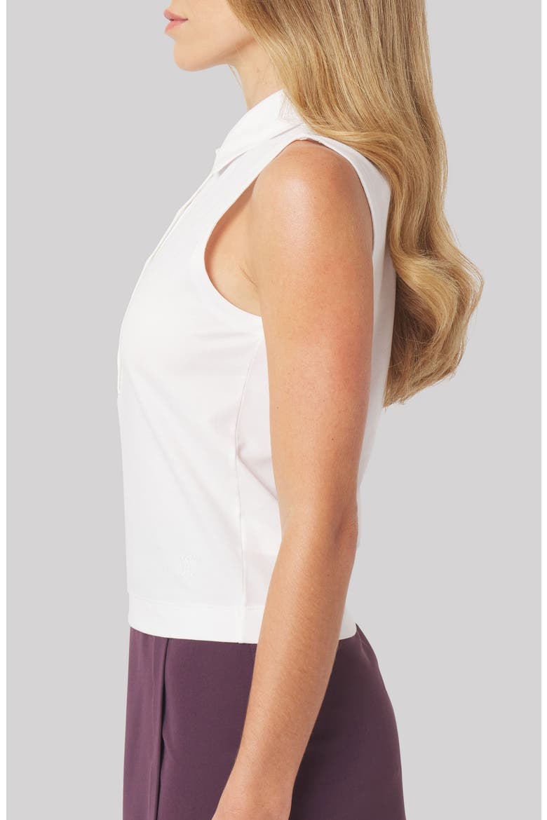 Maggie Sleeveless Golf Polo, Alternate, color, WHITE