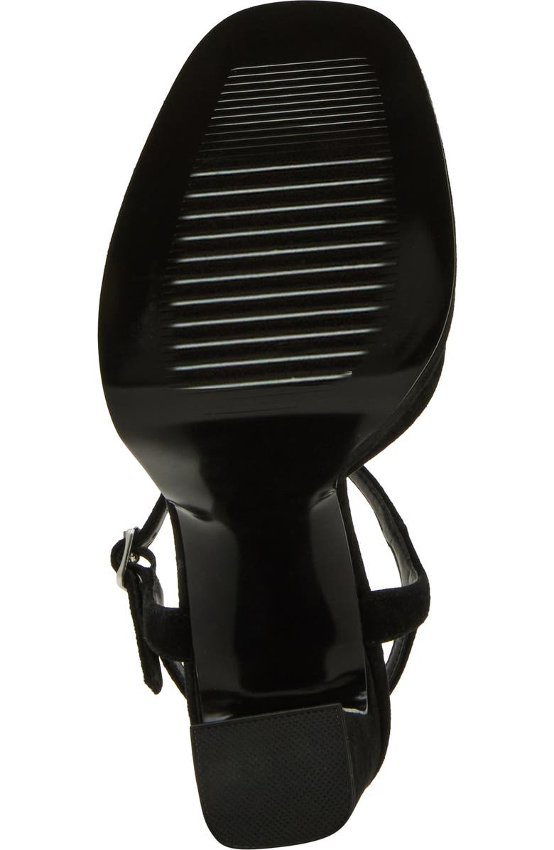 Steve Madden Liandra Ankle Strap Platform Sandal, Alternate, color, Black Sued