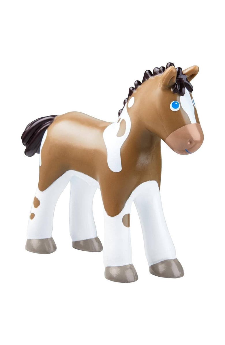 HABA Little Friends Foal Abby - 3.75" Farm Animal Toy Horse Figure, Main, color, Multi