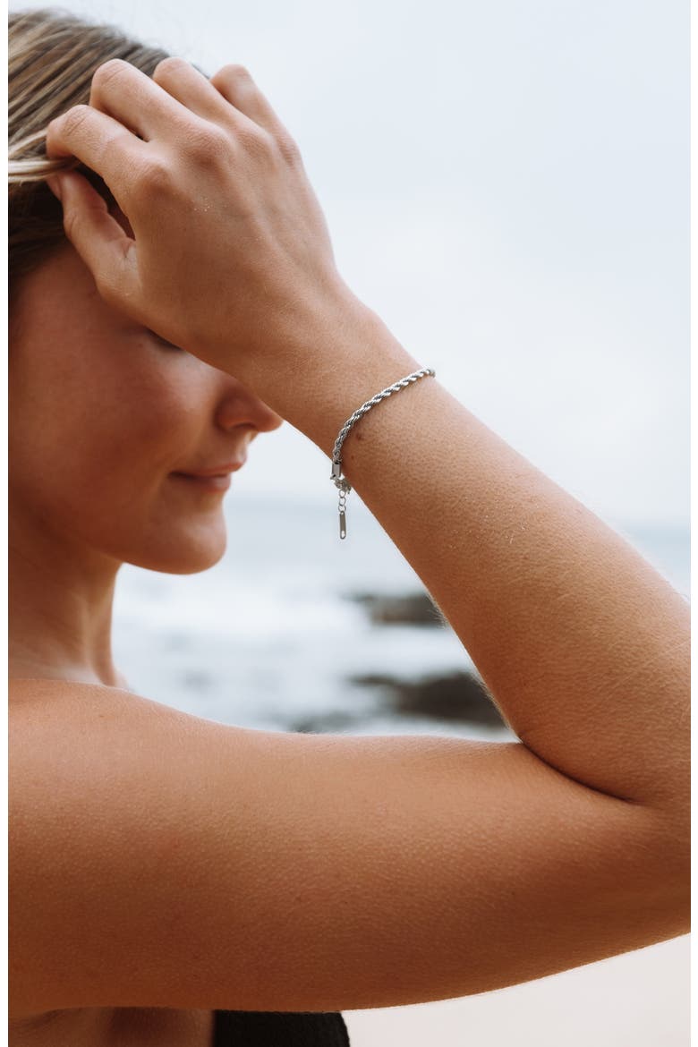 Calvi Rope Chain Bracelet, Alternate, color, Silver