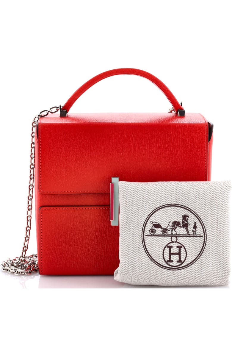 Pre-Owned Hermes Cinhetic Top Handle Bag Chevre Mysore, Alternate, color,