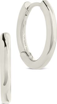 Sterling Forever Carmen Polished Infinity Micro Hoop Earrings