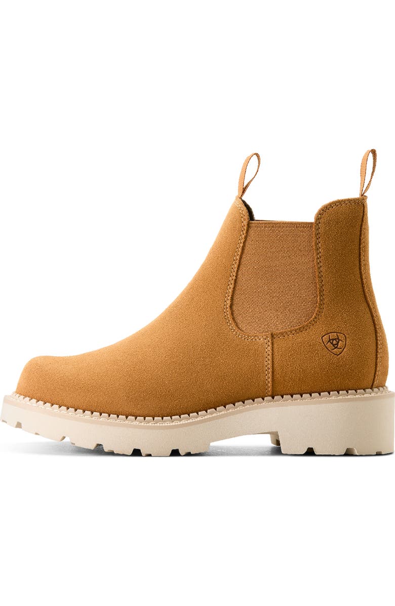 Ariat Lug Sole Chelsea Boot, Alternate, color, Wheat Suede