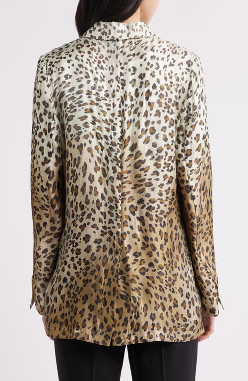 Kobi Halperin Wacks Ombre Leopard-print Jacket In Brown Multi