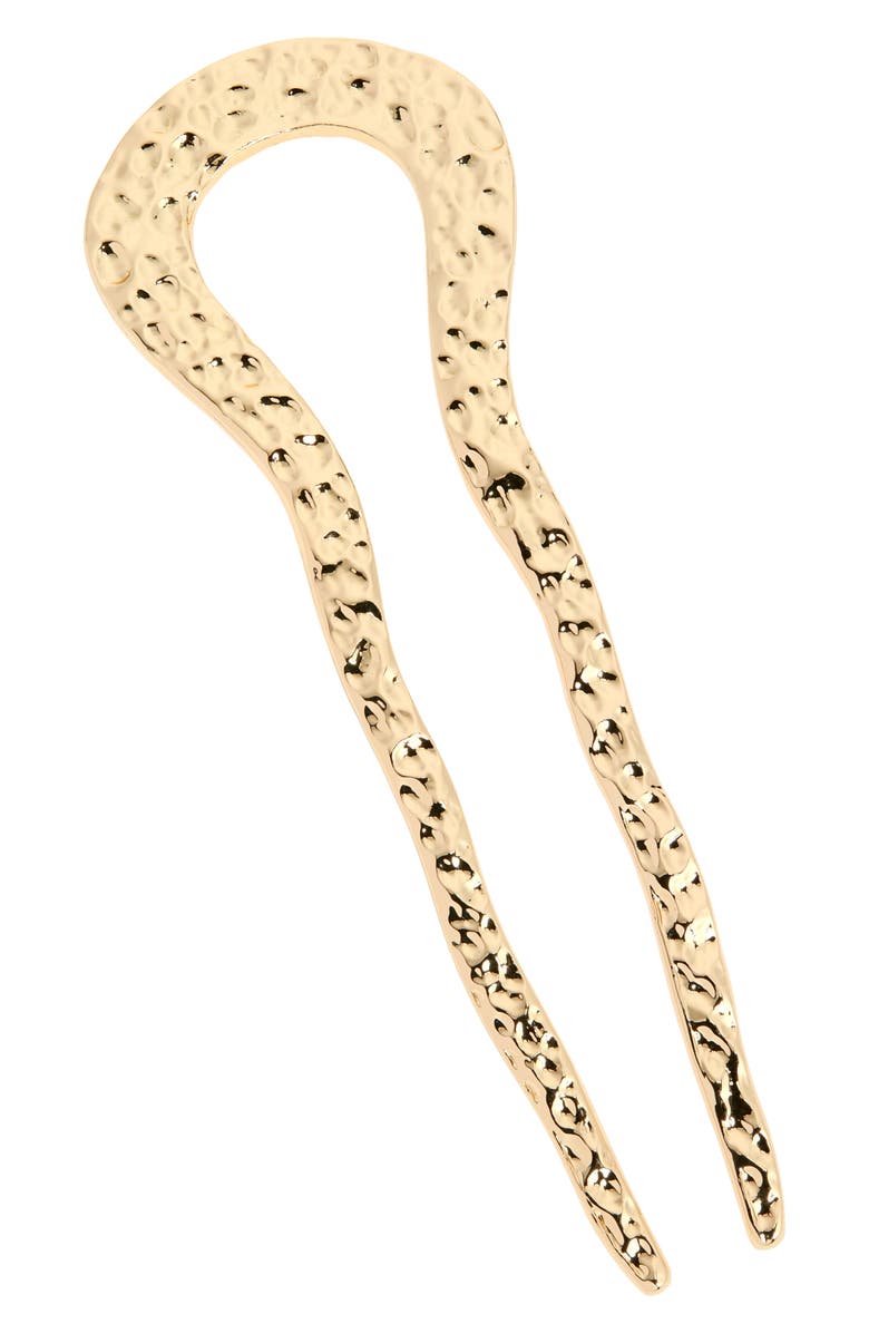 L. Erickson Alia Hammered Chignon Pin, Main, color, Gold