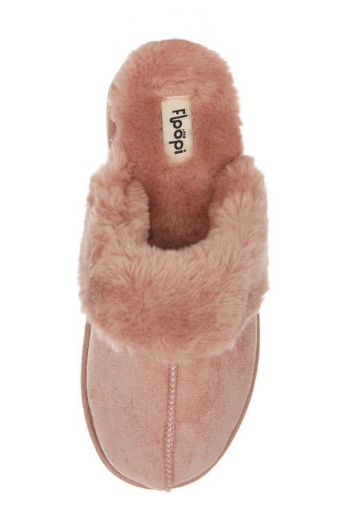 Floopi Faux Suede Faux Fur Lined Slipper In Pink