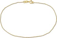 DELMAR 14K Yellow Gold Diamond Cut Cable Chain Bracelet
