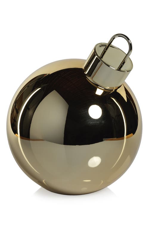 Zodax Led Lighted Oversized Tabletop Glass Ball Ornament In Gold