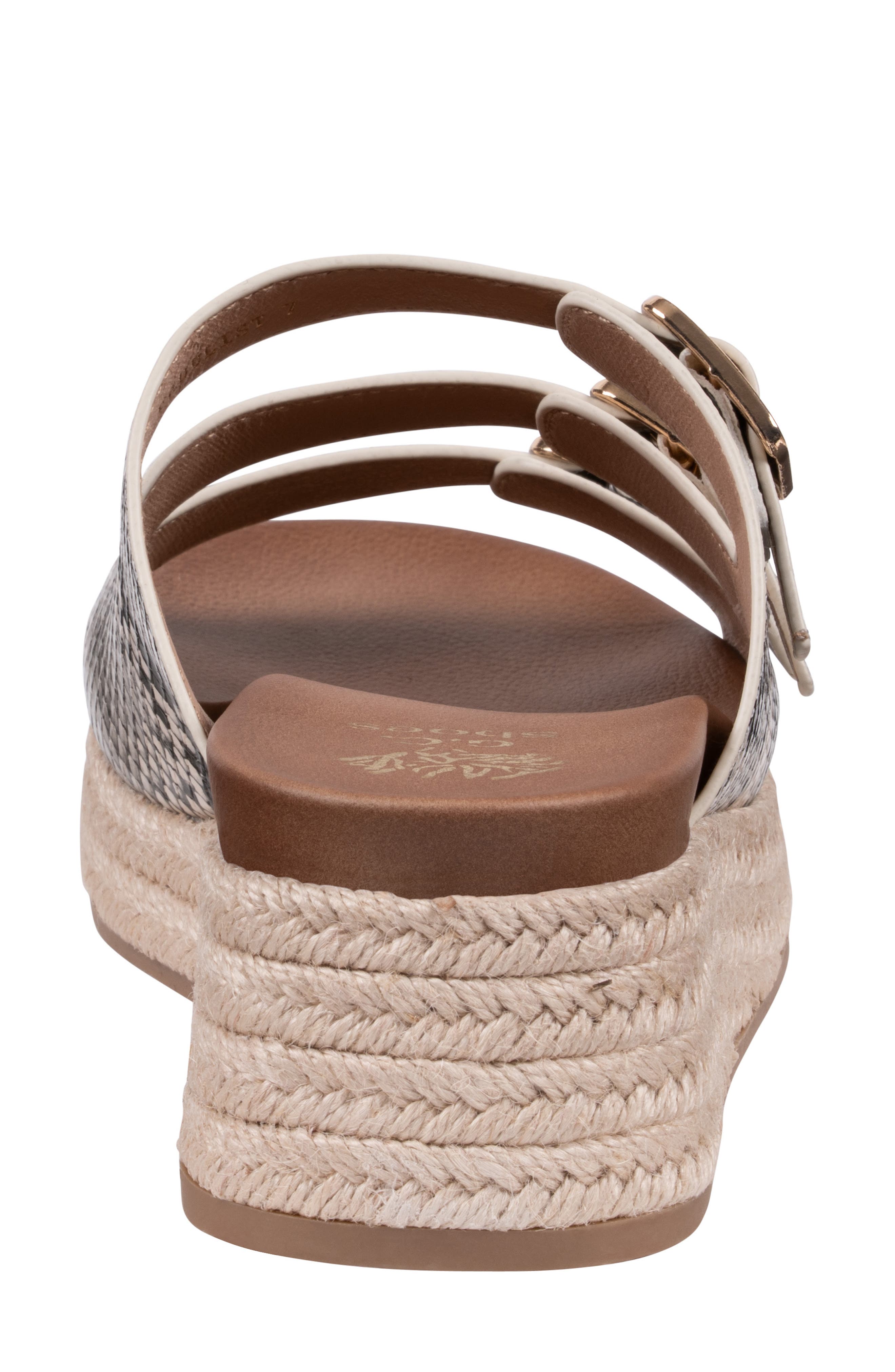 GOOD CHOICE NEW YORK Fabulist Buckle Espadrille Platform Wedge Sandal, Alternate, color, Natural Snake
