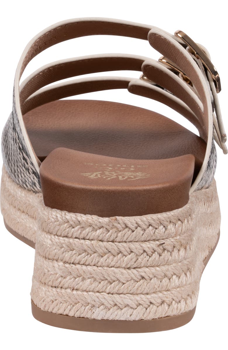 GOOD CHOICE NEW YORK Fabulist Buckle Espadrille Platform Wedge Sandal, Alternate, color, Natural Snake