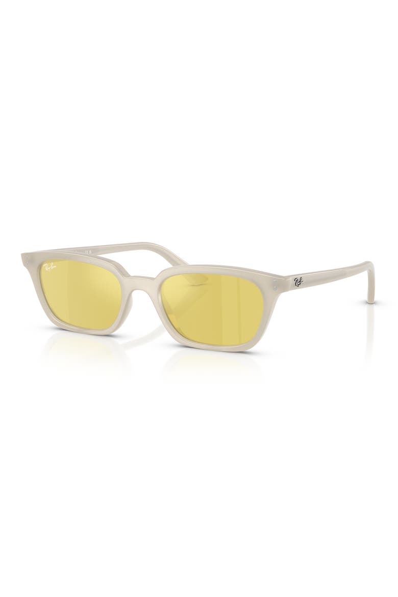 52mm Pillow Sunglasses, Alternate, color, WHITE