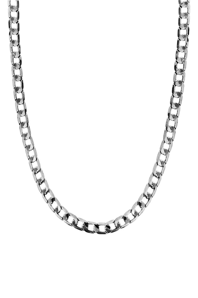 Men's Cuban Chain Necklace, Alternate, color, SILVER