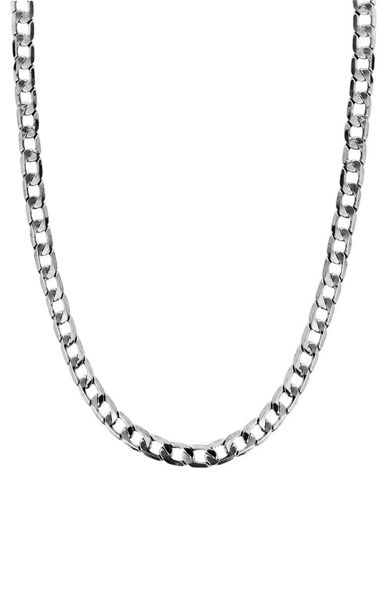 TWOJEYS Men's Cuban Chain Necklace, Alternate, color, Silver