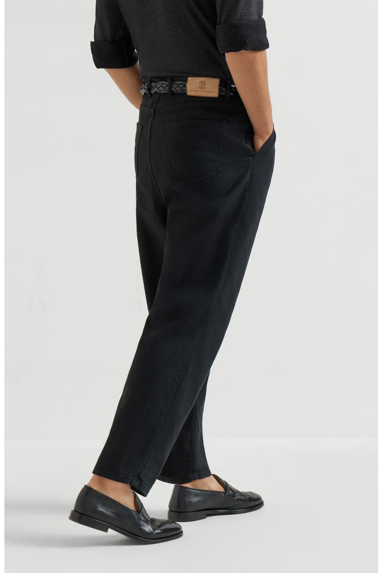 Lightweight denim trousers, Alternate, color, Black