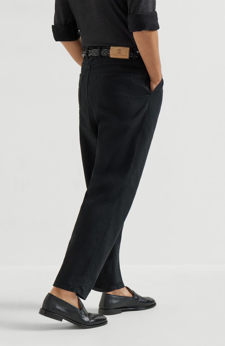 Brunello Cucinelli Lightweight denim trousers, Alternate, color, Black