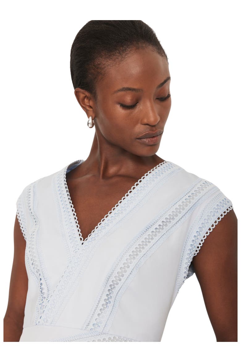 Trim Detail Extreme Midi Dress, Alternate, color, Blue