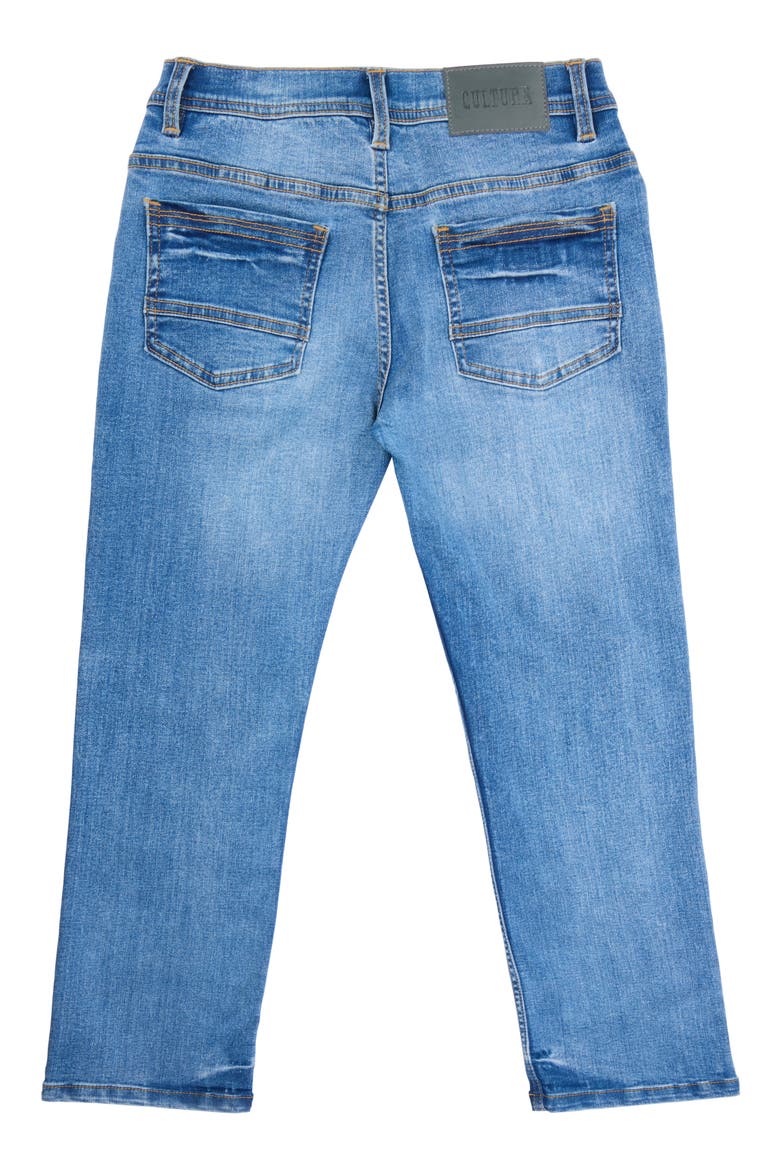 Kids' Cultura Stretch Straight Leg Jeans, Alternate, color, MEDIUM BLUE
